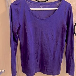 Purpleish blue light weight long sleeve T-shirt